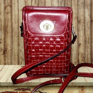 Patricia Nash Felicita crossbod woven leather.